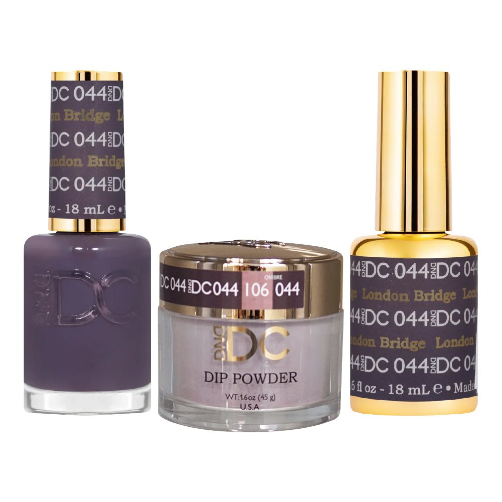 DND DC 3 in 1 - Dip, Gel & Lacquer Matching - 044 London Bridge - DTK Nail Supply
