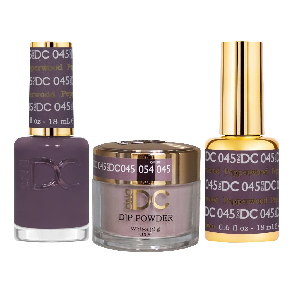 DND DC 3 in 1 - Dip, Gel & Lacquer Matching - 045 Pepperwood - DTK Nail Supply