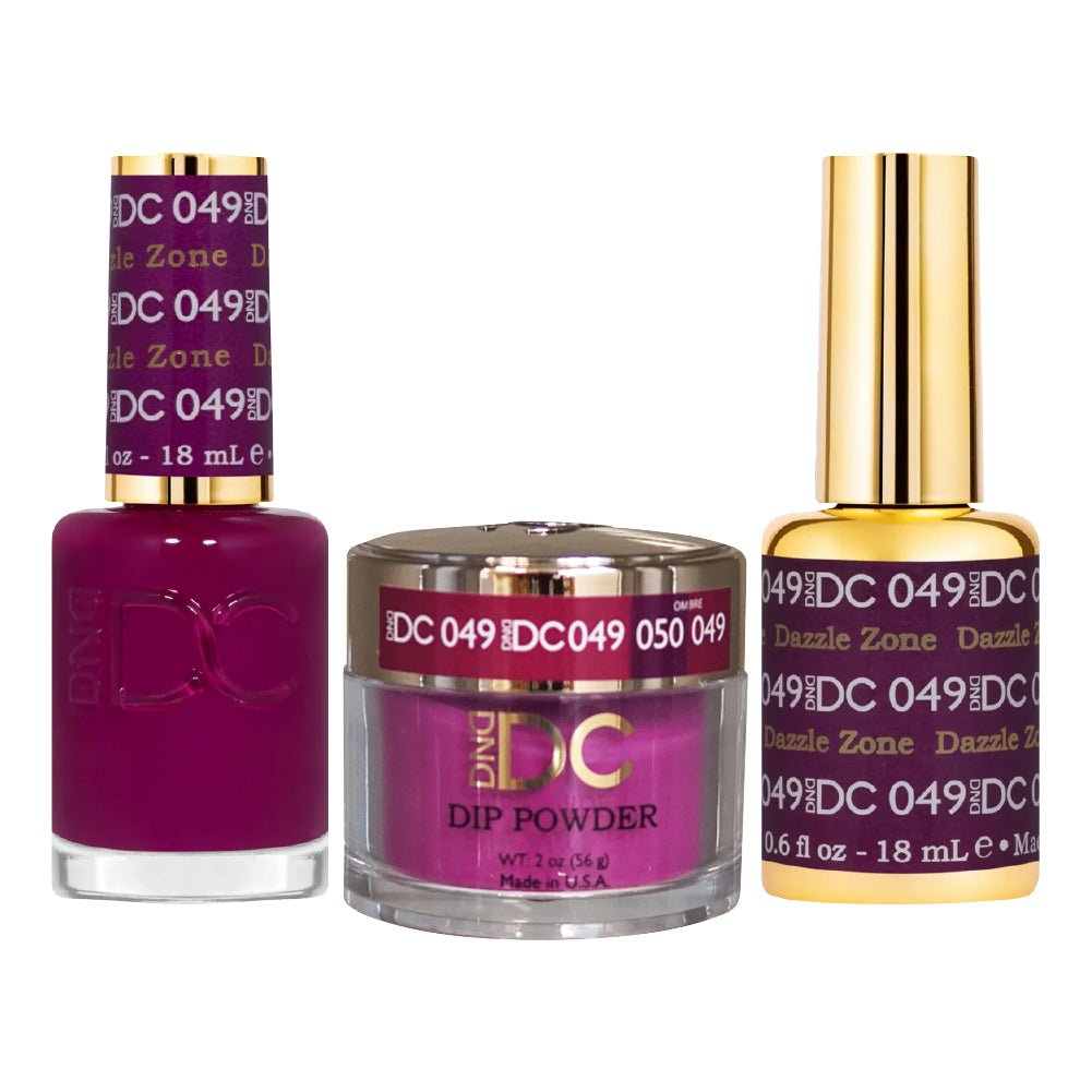 DND DC 3 in 1 - Dip, Gel & Lacquer Matching - 049 Dazzle Zone - DTK Nail Supply