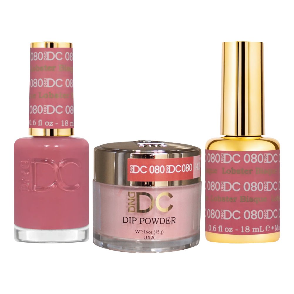 DND DC 3 in 1 - Dip, Gel & Lacquer Matching - 080 Lobstor Bisque - DTK Nail Supply