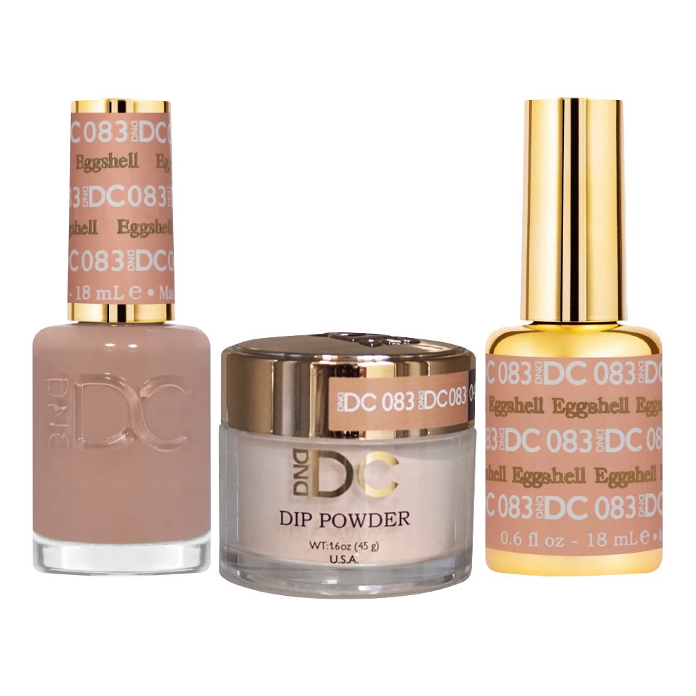 DND DC 3 in 1 - Dip, Gel & Lacquer Matching - 083 Eggshell - DTK Nail Supply