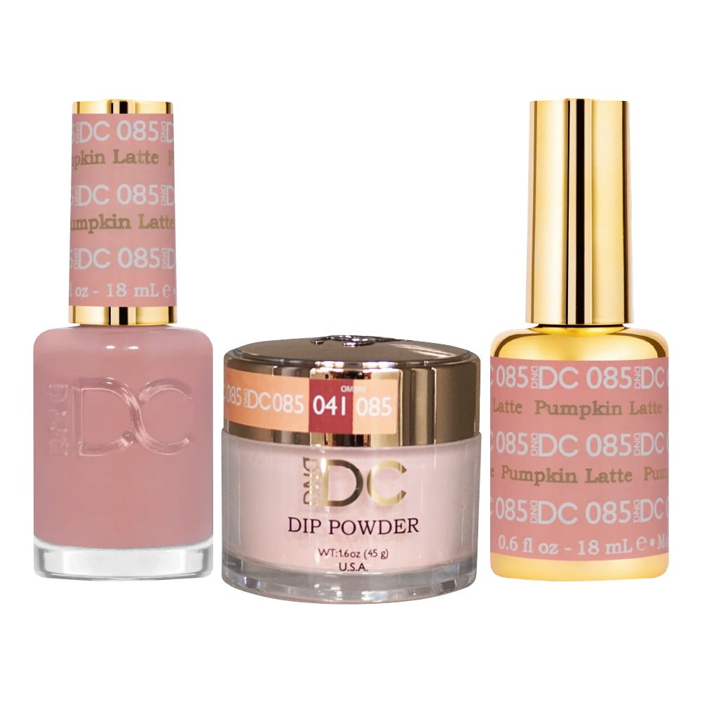 DND DC 3 in 1 - Dip, Gel & Lacquer Matching - 085 Pumpkin Latte - DTK Nail Supply