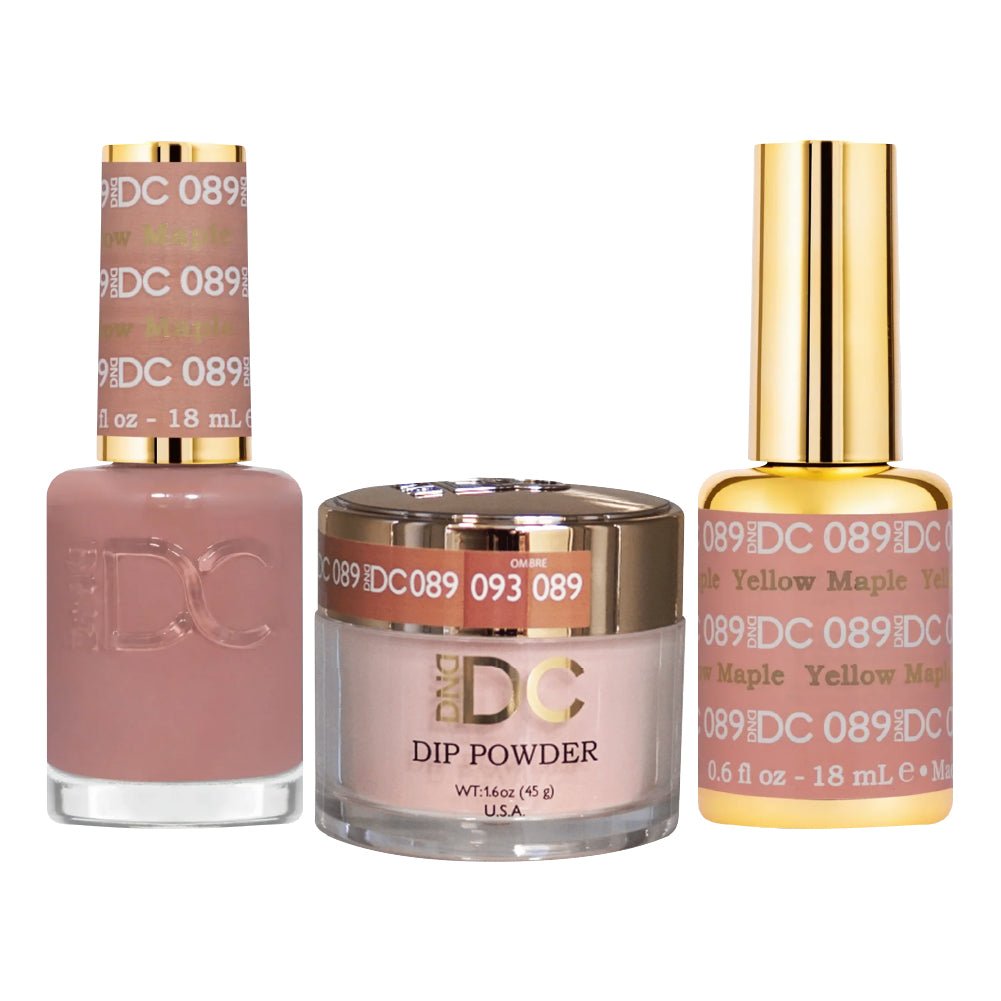 DND DC 3 in 1 - Dip, Gel & Lacquer Matching - 089 Yellow Maple - DTK Nail Supply