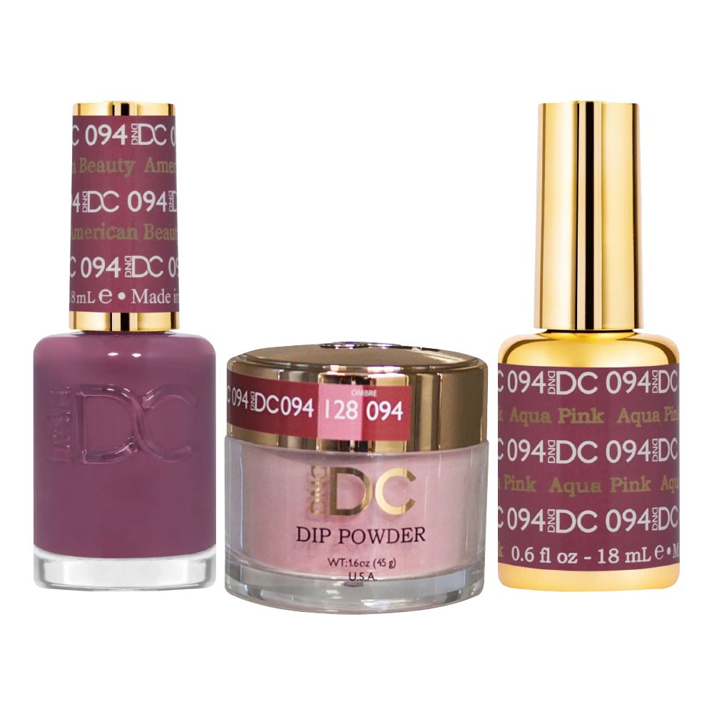 DND DC 3 in 1 - Dip, Gel & Lacquer Matching - 094 American Beauty - DTK Nail Supply