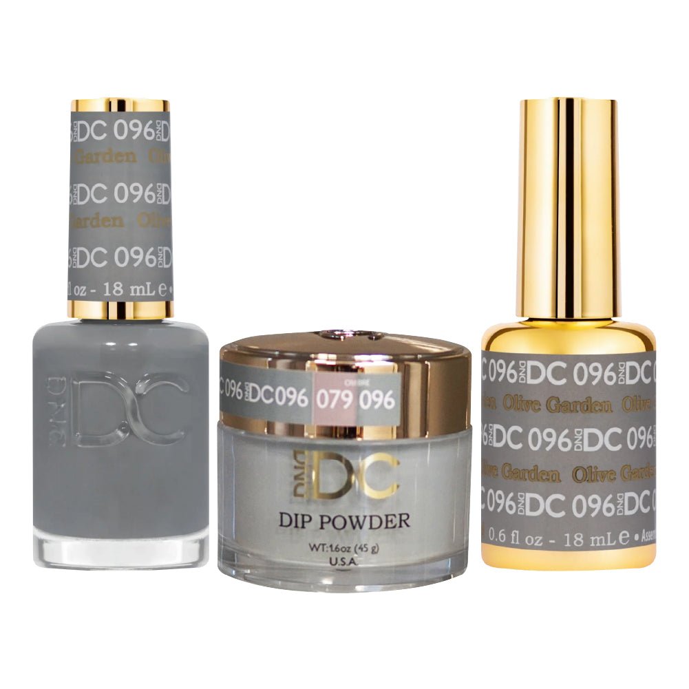 DND DC 3 in 1 - Dip, Gel & Lacquer Matching - 096 Olive Garden - DTK Nail Supply