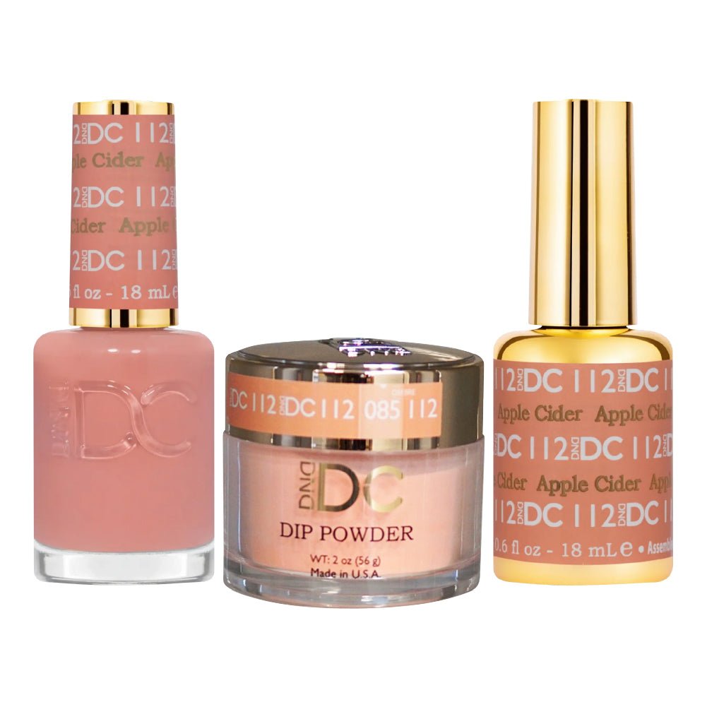 DND DC 3 in 1 - Dip, Gel & Lacquer Matching - 112 Apple Cider - DTK Nail Supply