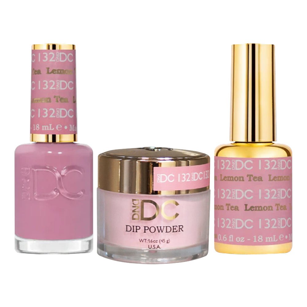 DND DC 3 in 1 - Dip, Gel & Lacquer Matching - 132 Lemon Tea - DTK Nail Supply