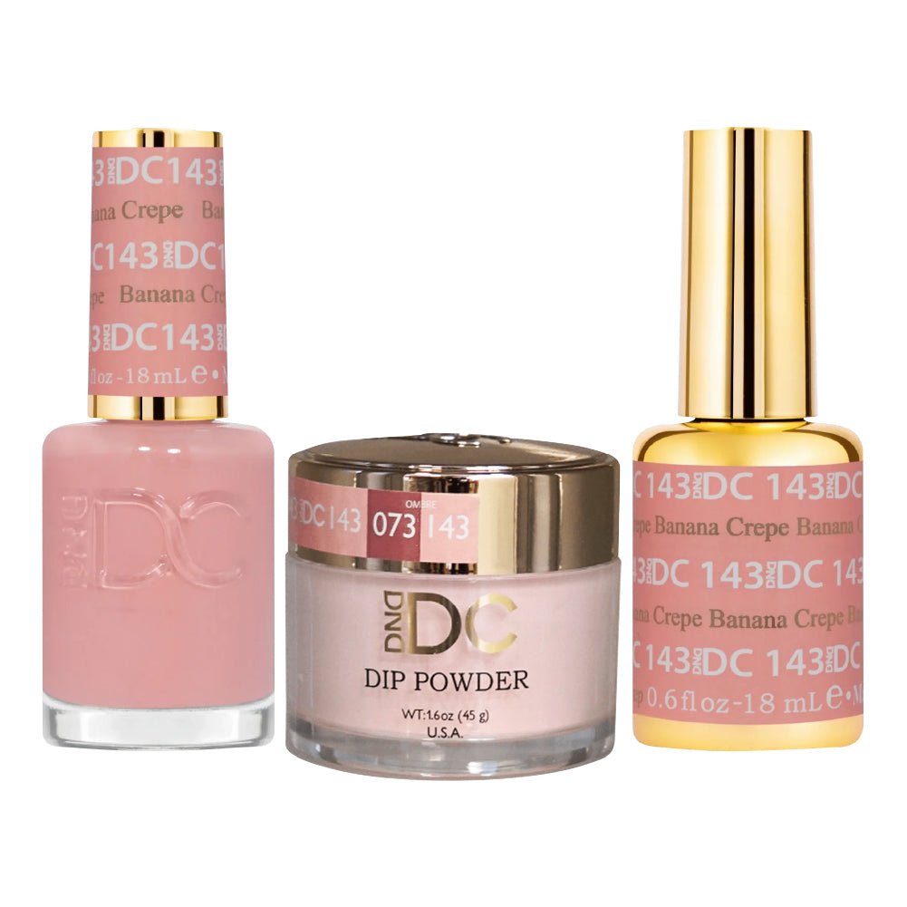 DND DC 3 in 1 - Dip, Gel & Lacquer Matching - 143 Banana Crepe - DTK Nail Supply