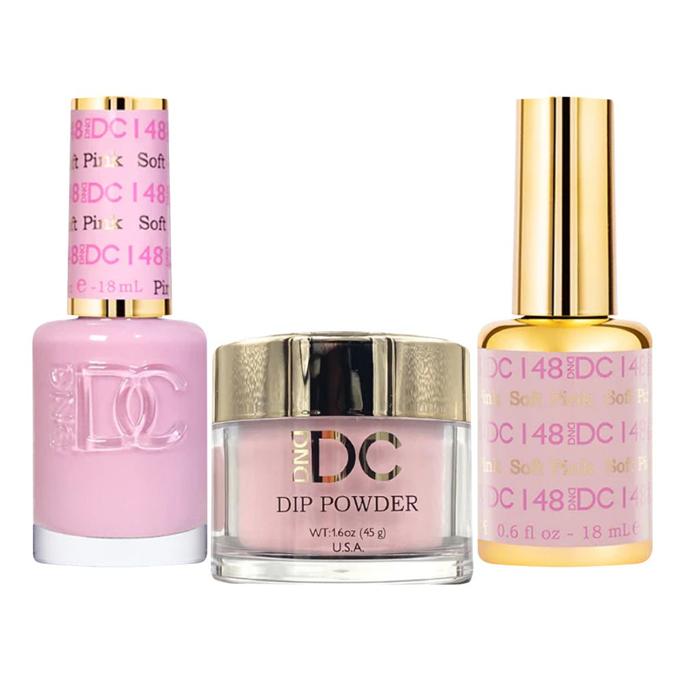 DND DC 3 in 1 - Dip, Gel & Lacquer Matching - 148 Soft Pink - DTK Nail Supply