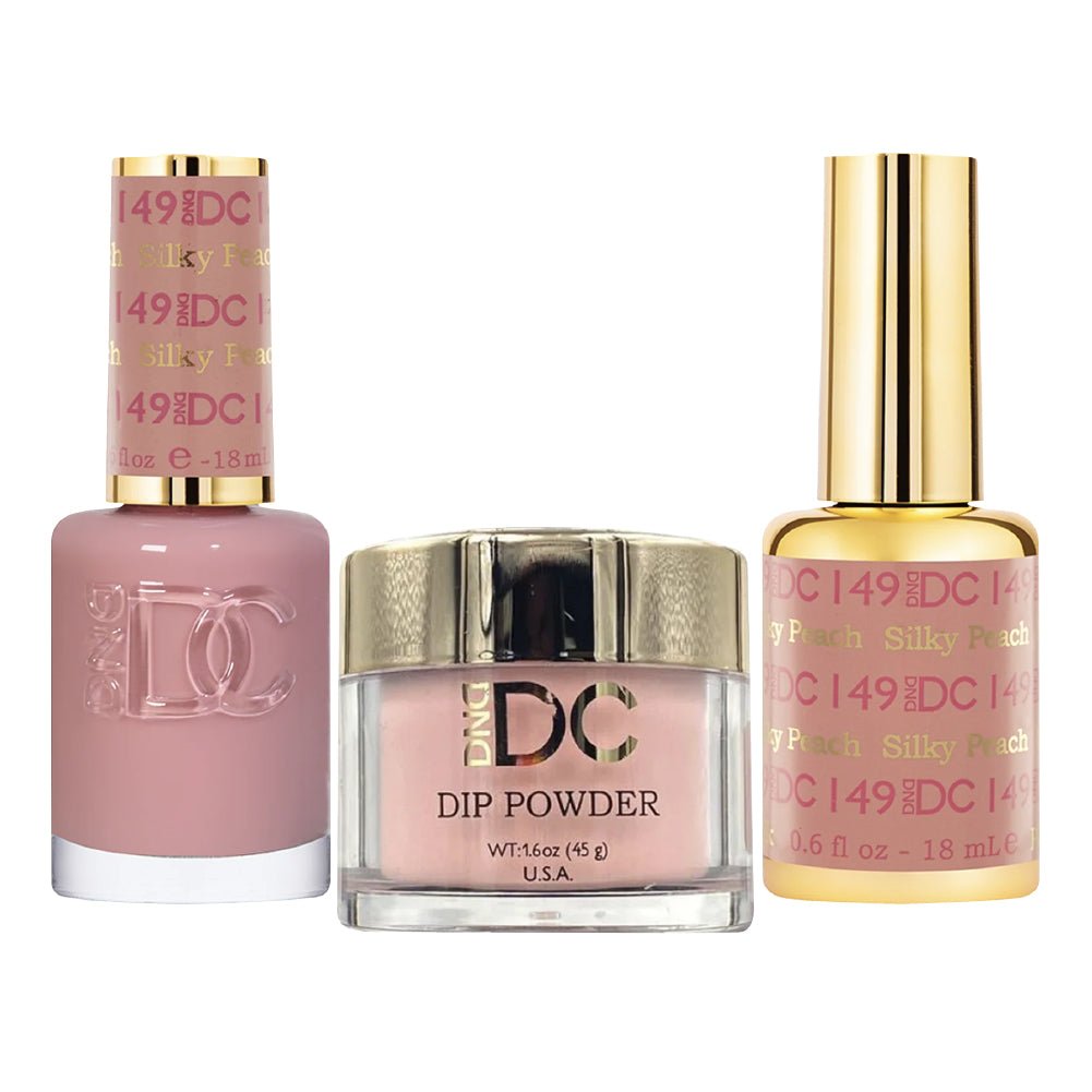 DND DC 3 in 1 - Dip, Gel & Lacquer Matching - 149 Silky Peach - DTK Nail Supply