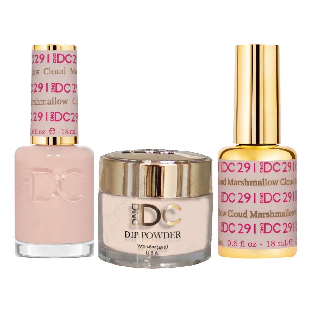 DND DC 3 in 1 - Dip, Gel & Lacquer Matching - 291 Marshmallow Cloud - DTK Nail Supply