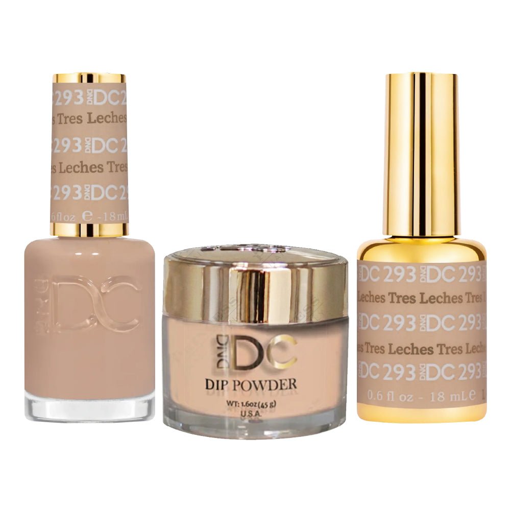 DND DC 3 in 1 - Dip, Gel & Lacquer Matching - 293 Tres Leches - DTK Nail Supply