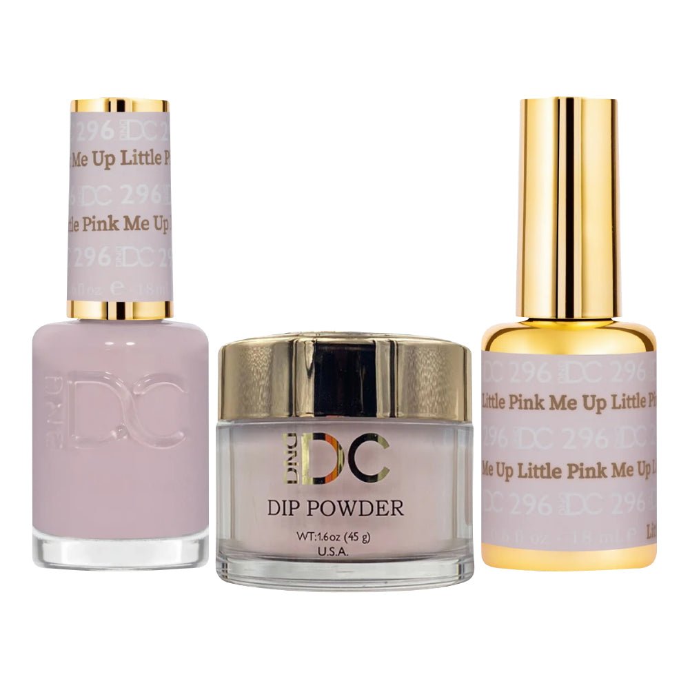 DND DC 3 in 1 - Dip, Gel & Lacquer Matching - 296 Little Pink Me Up - DTK Nail Supply