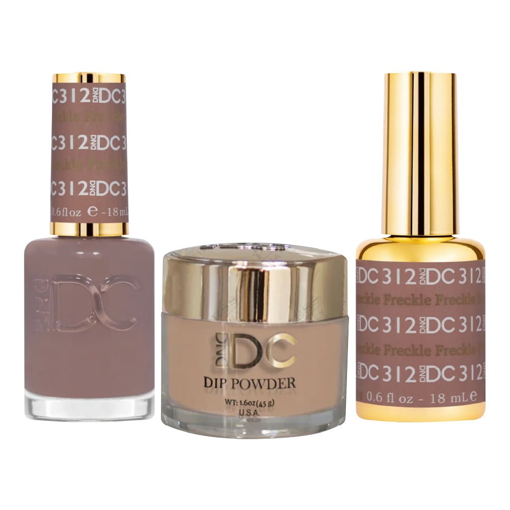 DND DC 3 in 1 - Dip, Gel & Lacquer Matching - 312 Freckle - DTK Nail Supply