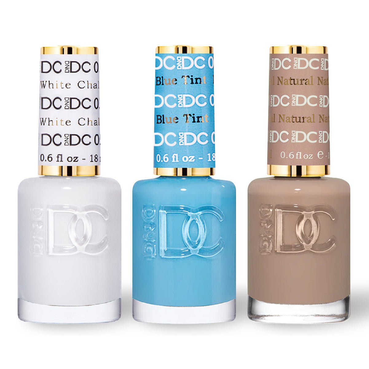 DND DC 3 Nail Lacquer - Set 6 - WHITE, BLUE & BROWN - DTK Nail Supply