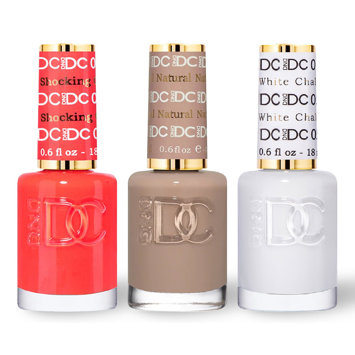 DND DC 3 Nail Lacquer - Set 8 - RED, BROWN & WHITE - DTK Nail Supply