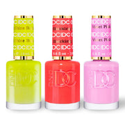DND DC 3 Nail Lacquer - Set 9 - YELLOW, RED & PINK - DTK Nail Supply