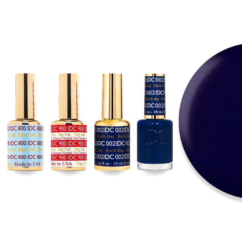 DND DC Gel & Lacquer Combo - Base Top Gel & 002 Earth Day - DTK Nail Supply