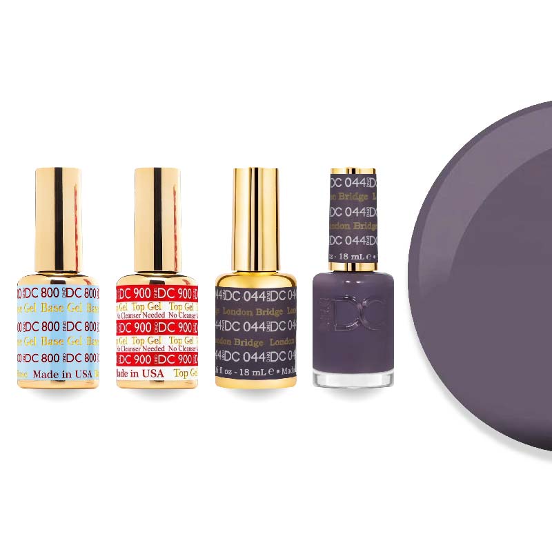 DND DC Gel & Lacquer Combo - Base Top Gel & 044 London Bridge - DTK Nail Supply