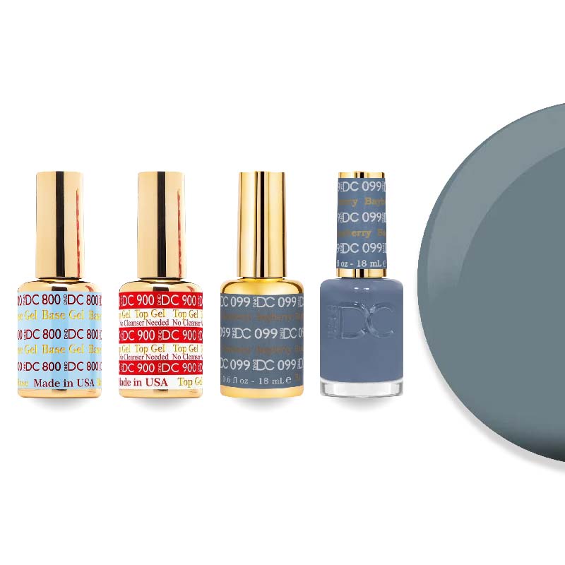 DND DC Gel & Lacquer Combo - Base Top Gel & 099 Bayberry - DTK Nail Supply