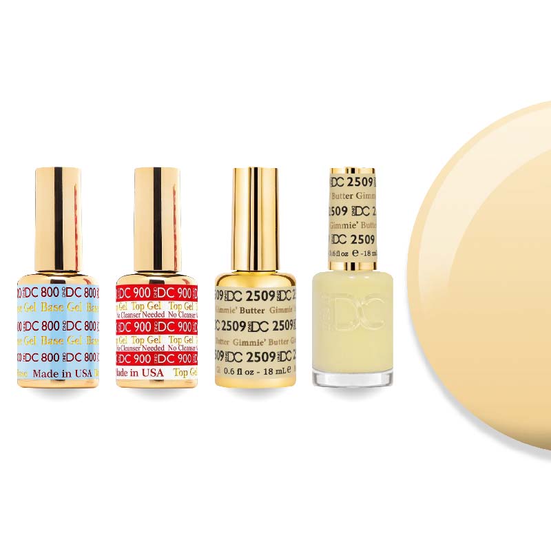 DND DC Gel & Lacquer Combo - Base Top Gel & 2509 Gimmie Butter - DTK Nail Supply