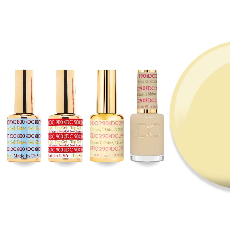DND DC Gel & Lacquer Combo - Base Top Gel & 290 U Shine, I Shine - DTK Nail Supply
