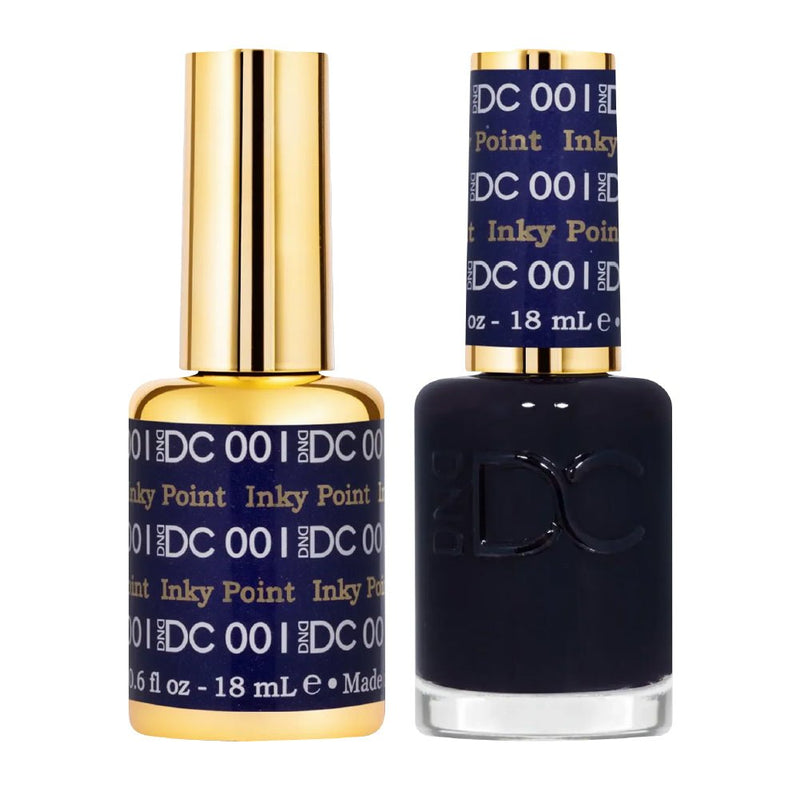 DND DC Gel Nail Polish Duo - 001 Inky Point - DTK Nail Supply