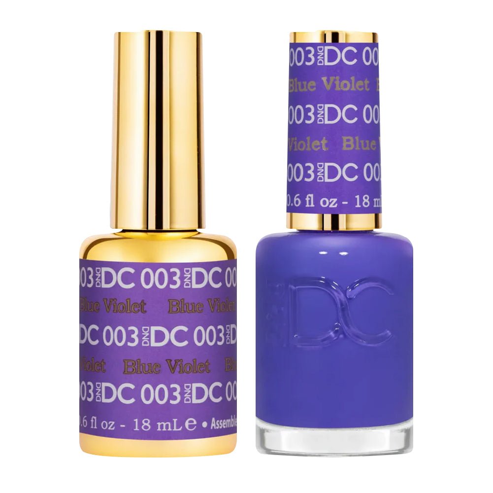 DND DC Gel Nail Polish Duo - 003 Blue Violet - DTK Nail Supply