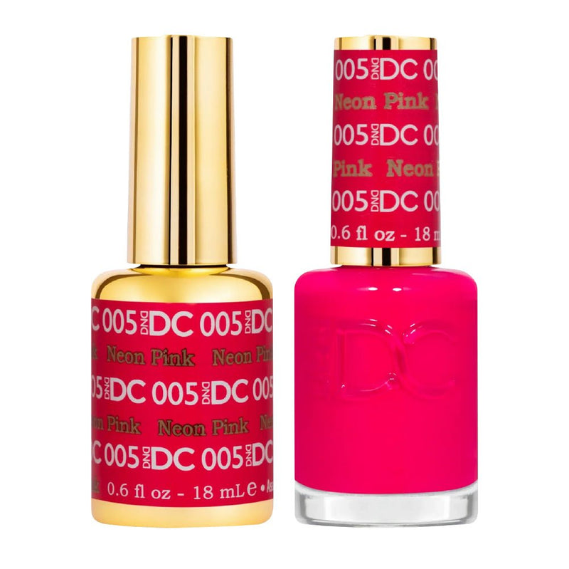 DND DC Gel Nail Polish Duo - 005 Neon Pink - DTK Nail Supply