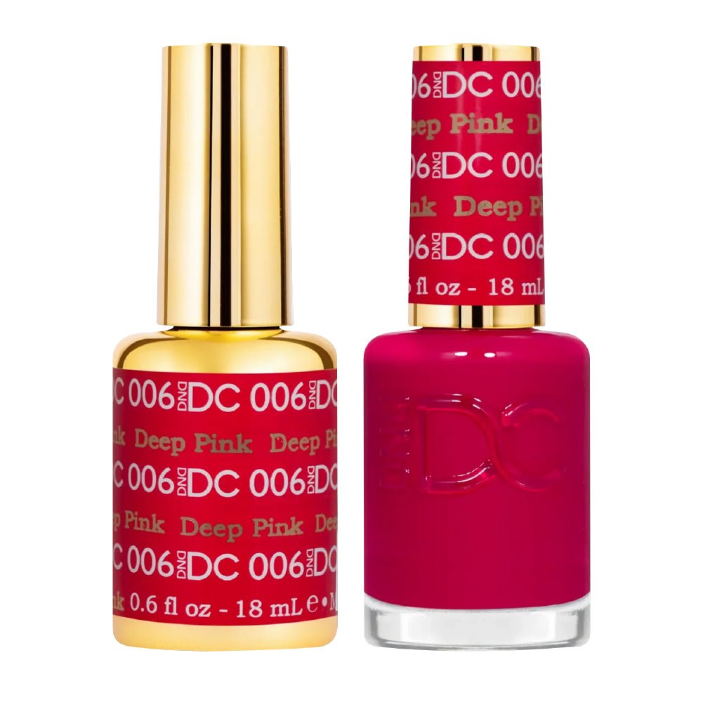 DND DC Gel Nail Polish Duo - 006 Deep Pink - DTK Nail Supply