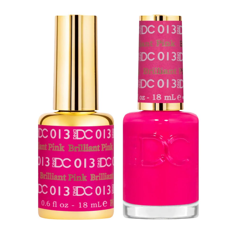 DND DC Gel Nail Polish Duo - 013 Brilliant Pink - DTK Nail Supply