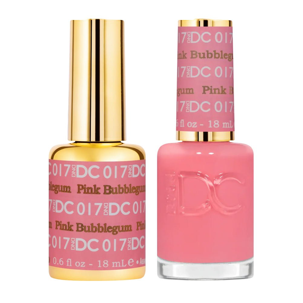 DND DC Gel Nail Polish Duo - 017 Pink Bubblegum - DTK Nail Supply