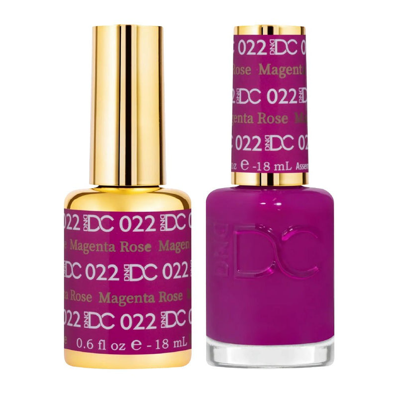 DND DC Gel Nail Polish Duo - 022 Magenta Rose - DTK Nail Supply