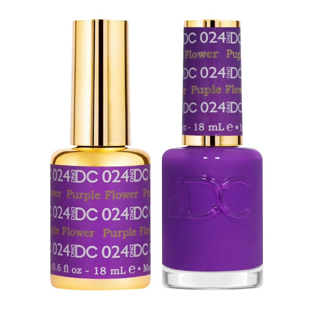DND DC Gel Nail Polish Duo - 024 Purple Flower - DTK Nail Supply