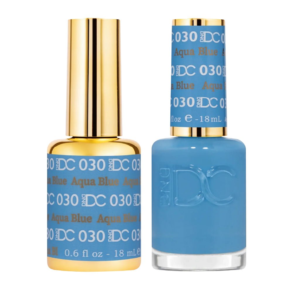 DND DC Gel Nail Polish Duo - 030 Aqua Blue - DTK Nail Supply
