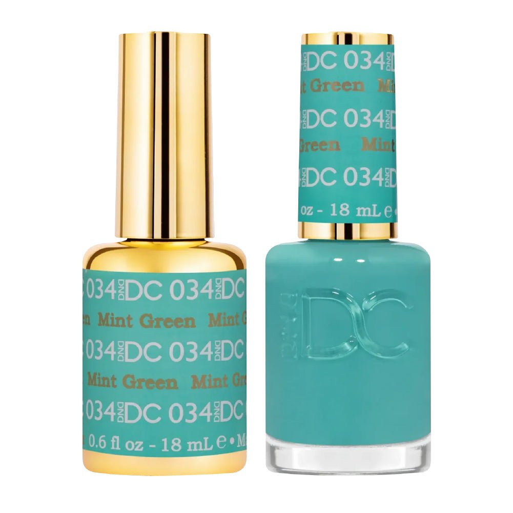DND DC Gel Nail Polish Duo - 034 Mint Green - DTK Nail Supply