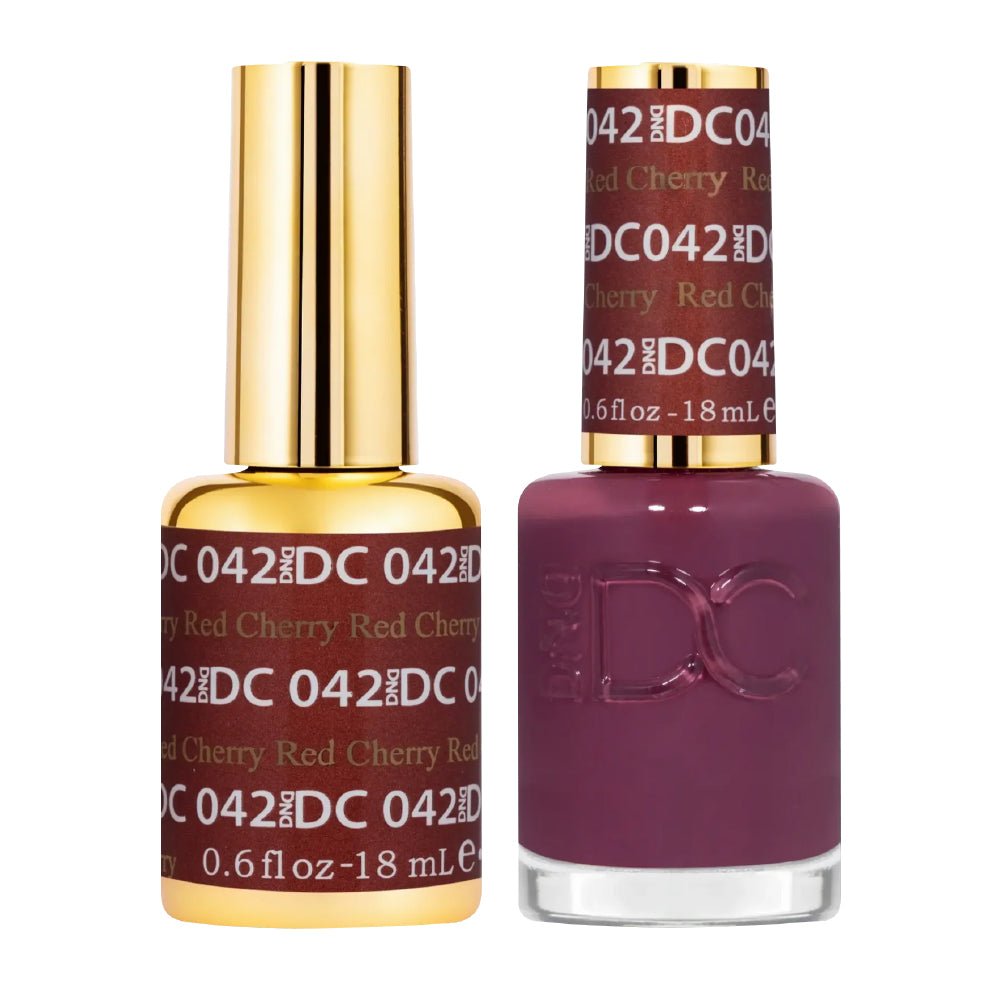 DND DC Gel Nail Polish Duo - 042 Red Cherry - DTK Nail Supply