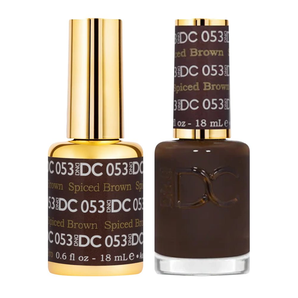 DND DC Gel Nail Polish Duo - 053 Spiced Brown - DTK Nail Supply