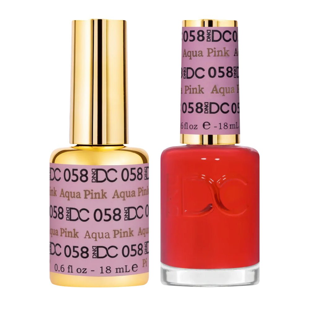 DND DC Gel Nail Polish Duo - 058 Aqua Pink - DTK Nail Supply