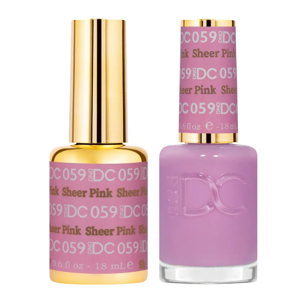 DND DC Gel Nail Polish Duo - 059 Sheer Pink - DTK Nail Supply