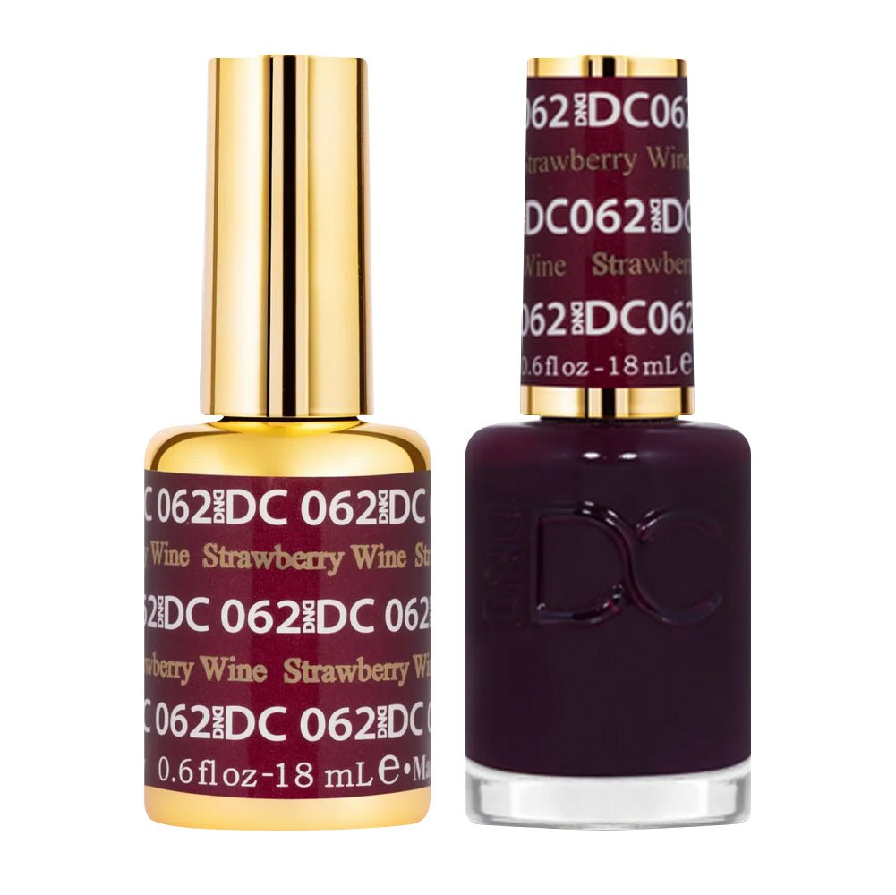 DND DC Gel Nail Polish Duo - 062 Strawberry Wine - DTK Nail Supply