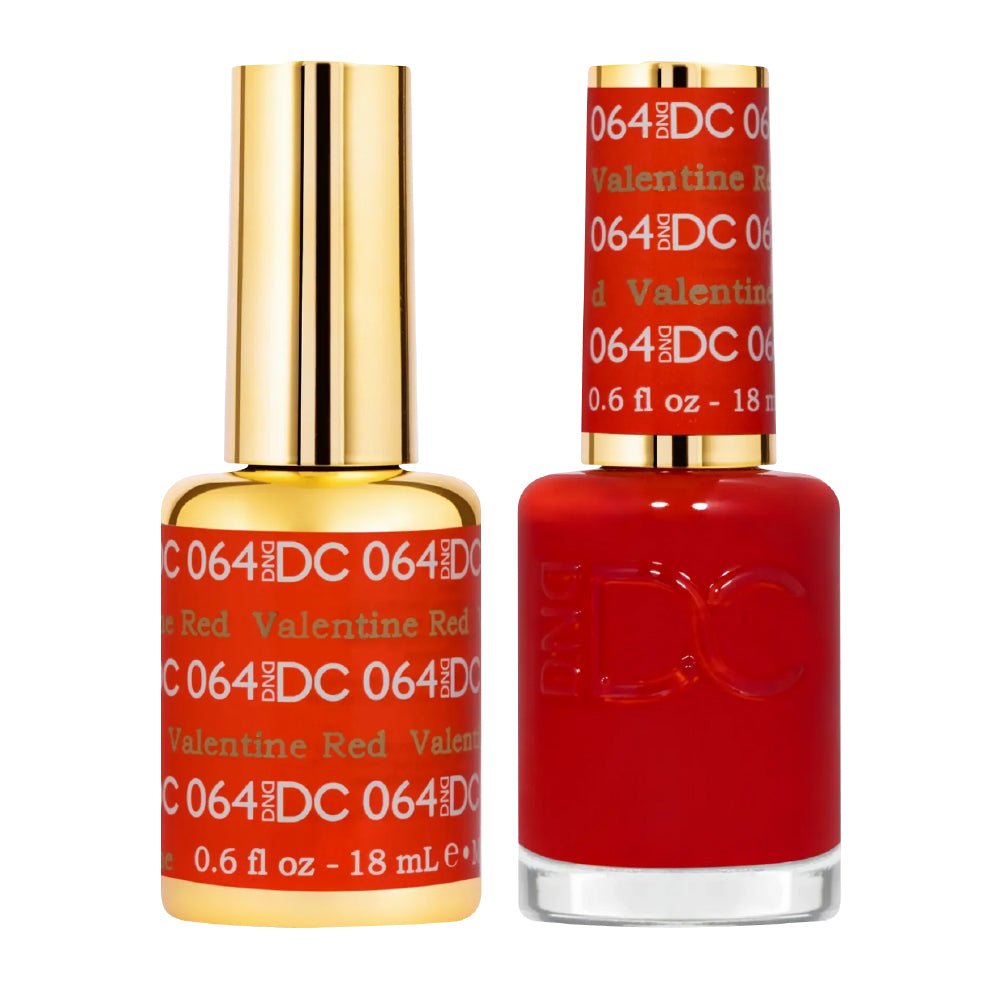 DND DC Gel Nail Polish Duo - 064 Valentine Red - DTK Nail Supply