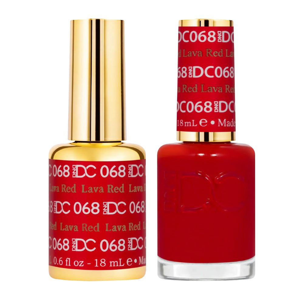 DND DC Gel Nail Polish Duo - 068 Lava Red - DTK Nail Supply
