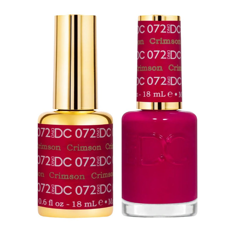 DND DC Gel Nail Polish Duo - 072 Crimson - DTK Nail Supply