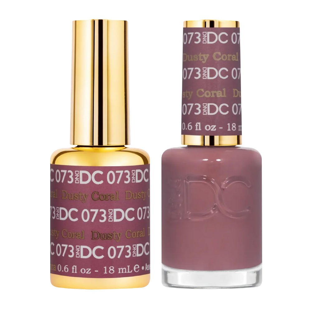 DND DC Gel Nail Polish Duo - 073 Dusty Red - DTK Nail Supply