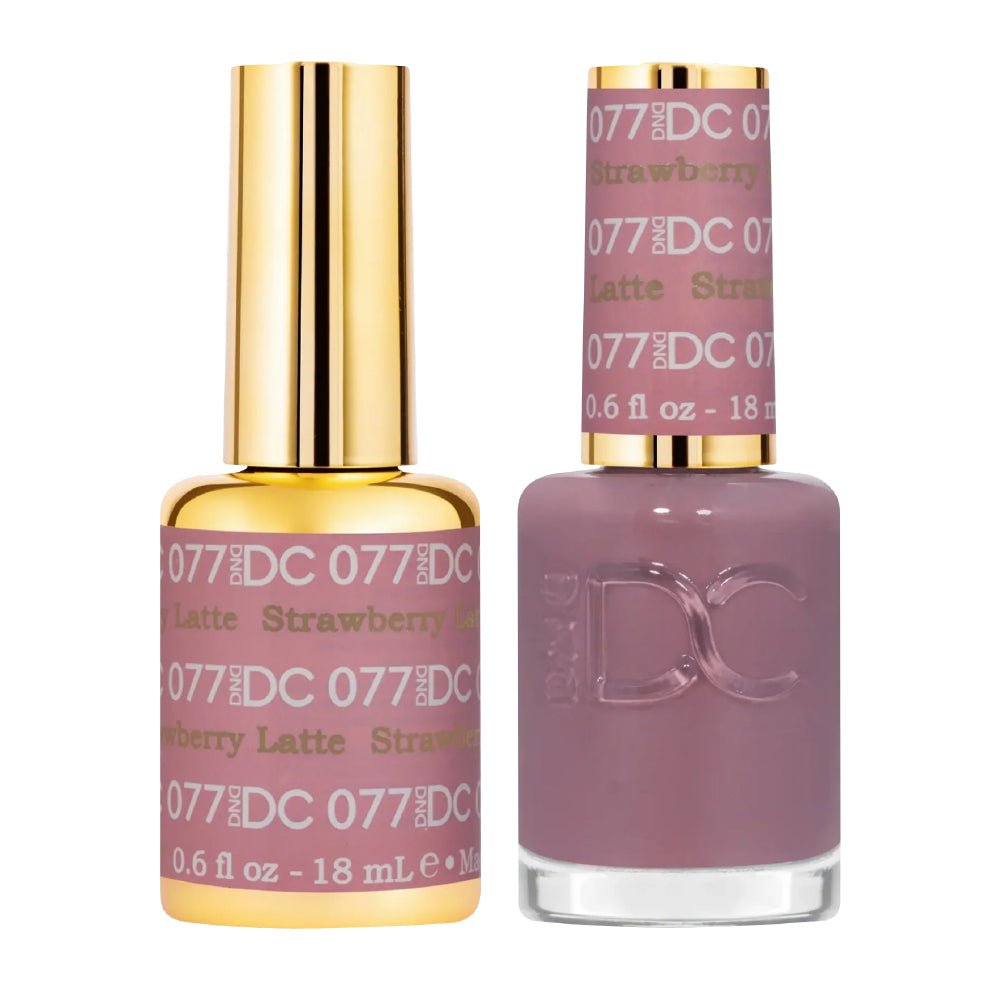 DND DC Gel Nail Polish Duo - 077 Strawberry Latte - DTK Nail Supply