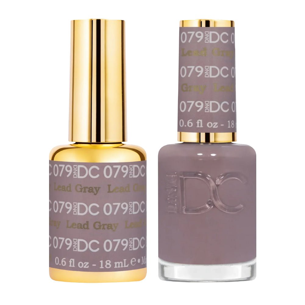 DND DC Gel Nail Polish Duo - 079 Lead Gray - DTK Nail Supply