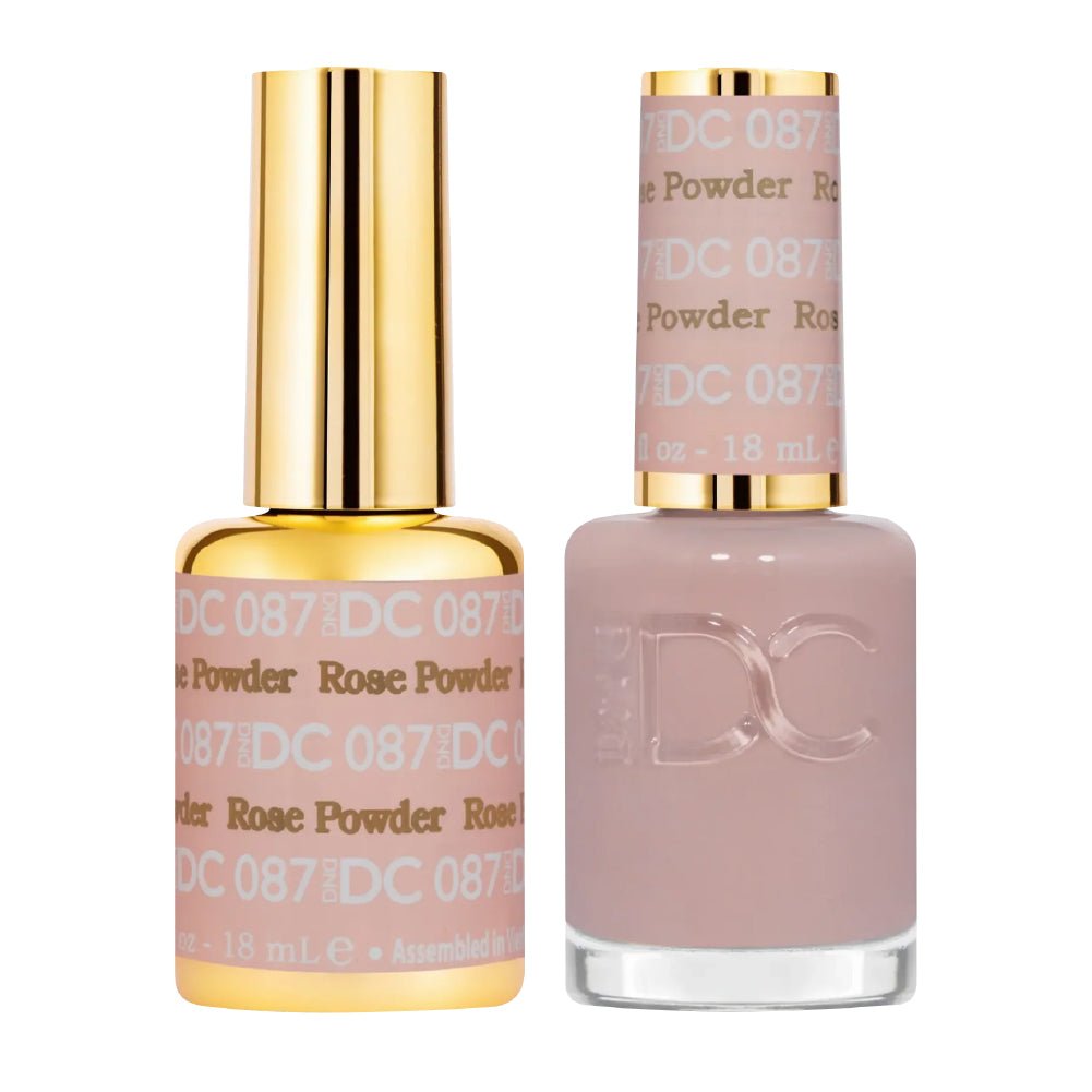 DND DC Gel Nail Polish Duo - 087 Rose Powder - DTK Nail Supply
