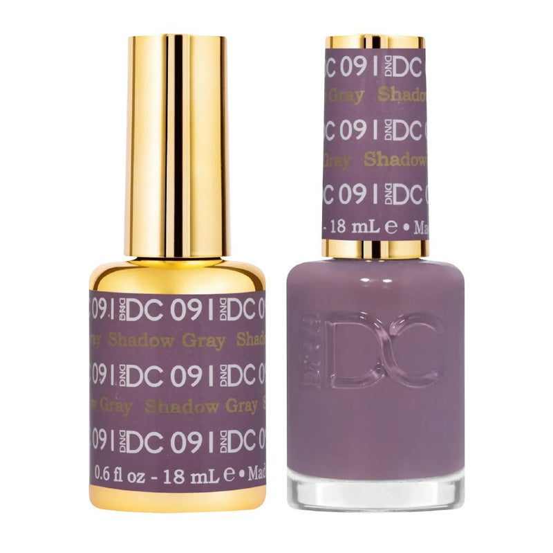 DND DC Gel Nail Polish Duo - 091 Shadow Gray - DTK Nail Supply