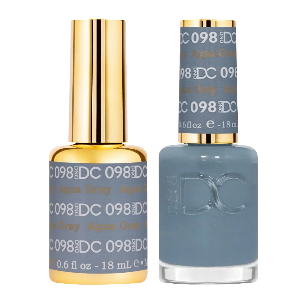 DND DC Gel Nail Polish Duo - 098 Aqua Gray - DTK Nail Supply